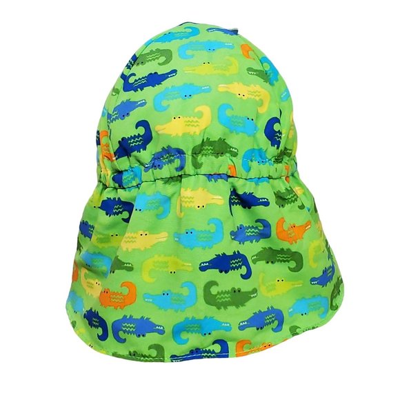 I Play Sun Protection Hat 0-6 Months Green, New - Picture 3 of 12